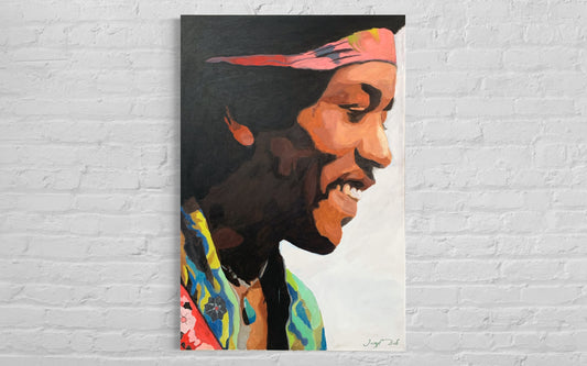 Jimi Hendrix 24x36 Original Art