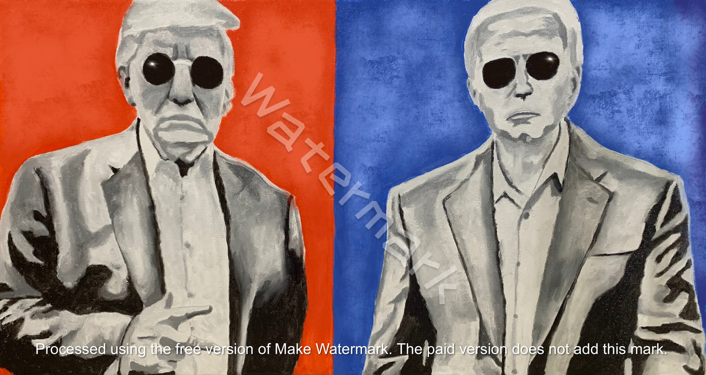 Donald Trump and Joe Biden Art